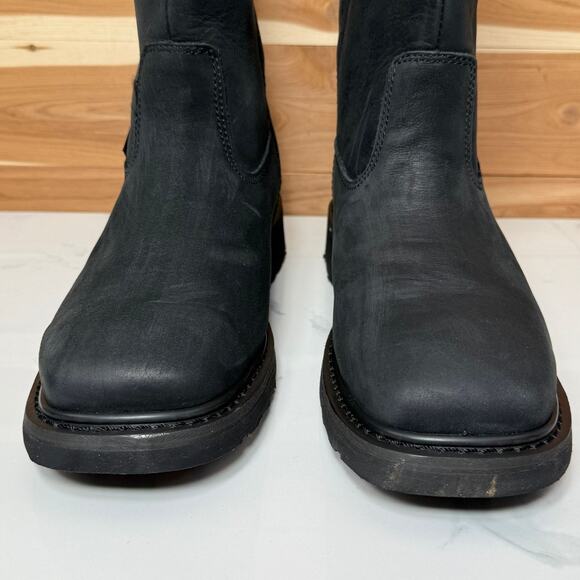 Harley Davidson Men's Altman D93563 Black Leather Waterproof Biker Boots Sz 8.5M - Picture 10 of 15